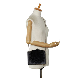 Fur-Trim Frame Crossbody Bag