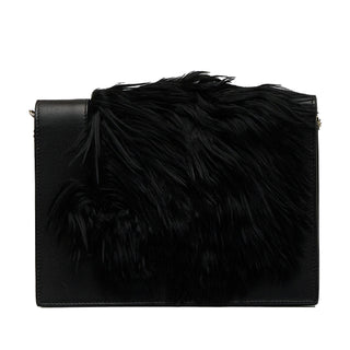 Fur-Trim Frame Crossbody Bag