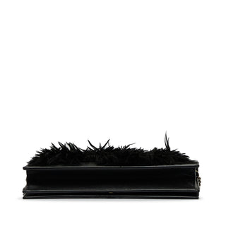 Fur-Trim Frame Crossbody Bag