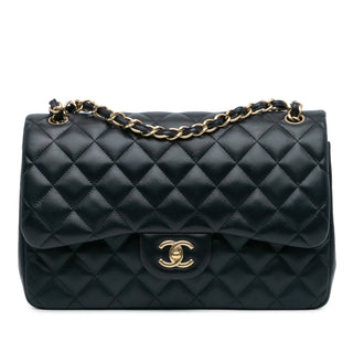 Jumbo Classic Lambskin Double Flap