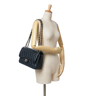 Jumbo Classic Lambskin Double Flap
