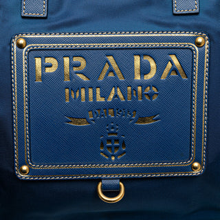 Saffiano Trimmed Tessuto Logo Oro Satchel