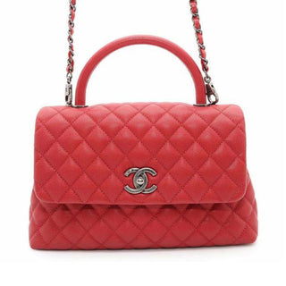 Small Caviar Coco Top Handle Bag