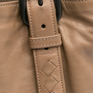 Leather Intrecciato Side Zip Tote