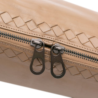 Leather Intrecciato Side Zip Tote