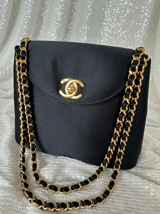 Vintage Chanel Satin Evening Bag