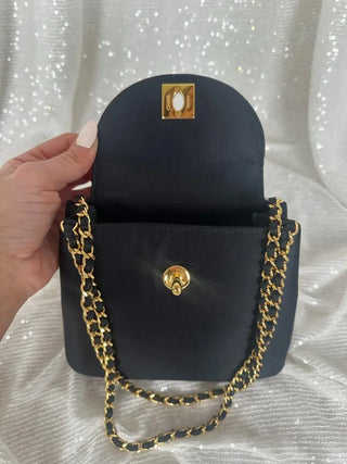 Vintage Chanel Satin Evening Bag