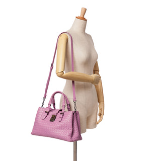 Small Nappa Intrecciato Roma Satchel