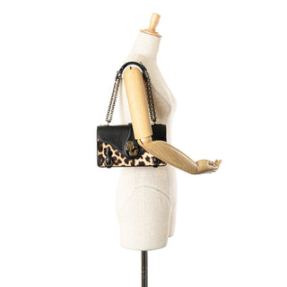 Calfskin and Pony Hair City Knot Shoulder Bag