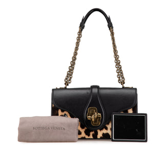 Calfskin and Pony Hair City Knot Shoulder Bag