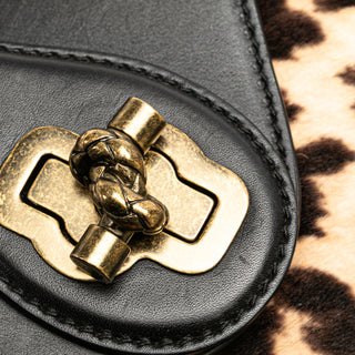 Calfskin and Pony Hair City Knot Shoulder Bag