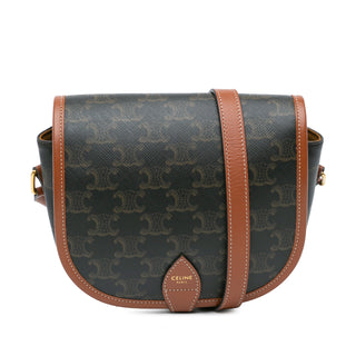 Medium Triomphe Coated Canvas Folco Crossbody