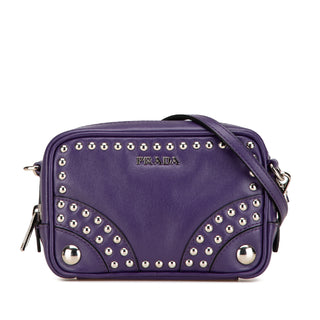 Mini Leather Studded Camera Bag