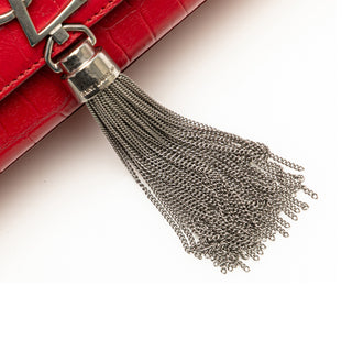 Medium Embossed Kate Tassel Crossbody