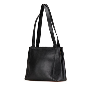 Embroidered Caviar Logo Shoulder Bag