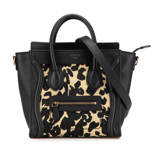 Nano Canvas Leopard Print Luggage Tote