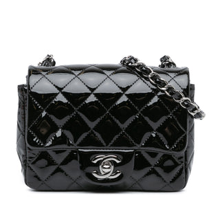Mini Square Classic Patent Single Flap