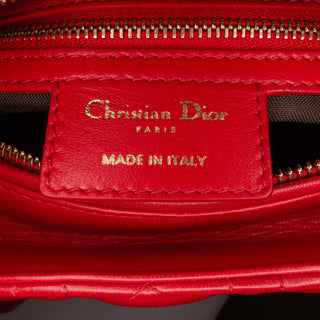 Medium Lambskin Cannage Lady Dior