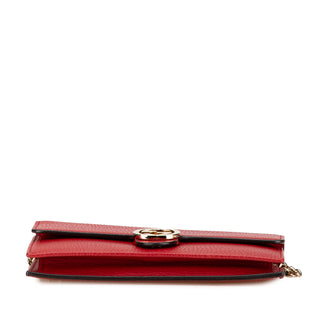 Leather Interlocking G Dollar Wallet on Chain