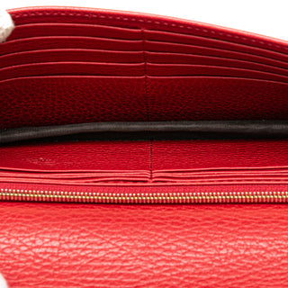 Leather Interlocking G Dollar Wallet on Chain