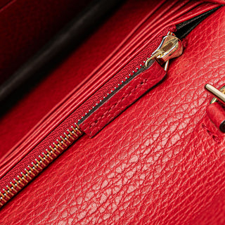Leather Interlocking G Dollar Wallet on Chain
