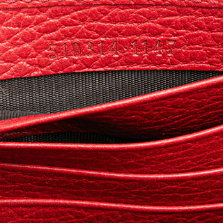 Leather Interlocking G Dollar Wallet on Chain