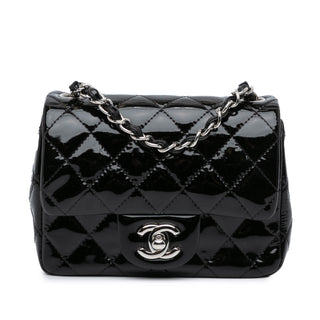 Mini Square Classic Patent Single Flap