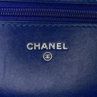 Lambskin Chevron Trendy Wallet On Chain